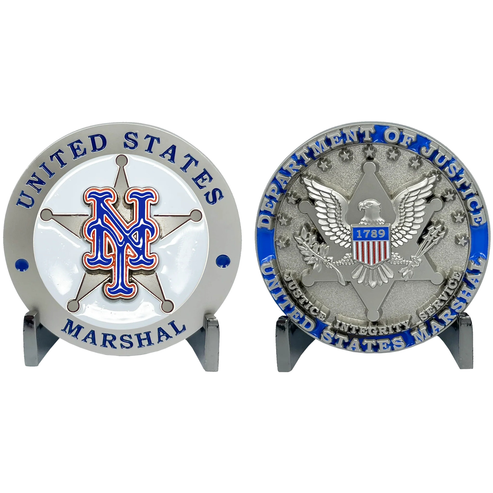 GL4-011 New York Baseball New Jersey United States NY US Marshal Challenge Coin