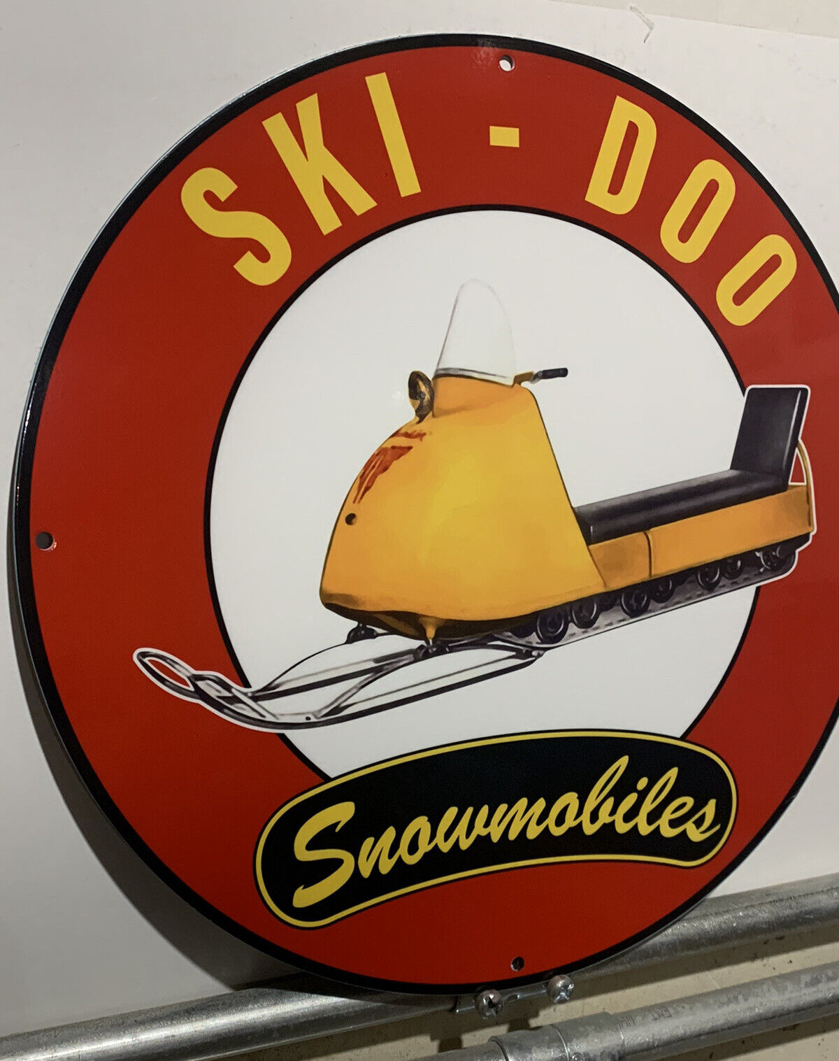 Vintage Style Ski Doo Snowmobiles Motor Oil Steel Metal Top Quality Sign