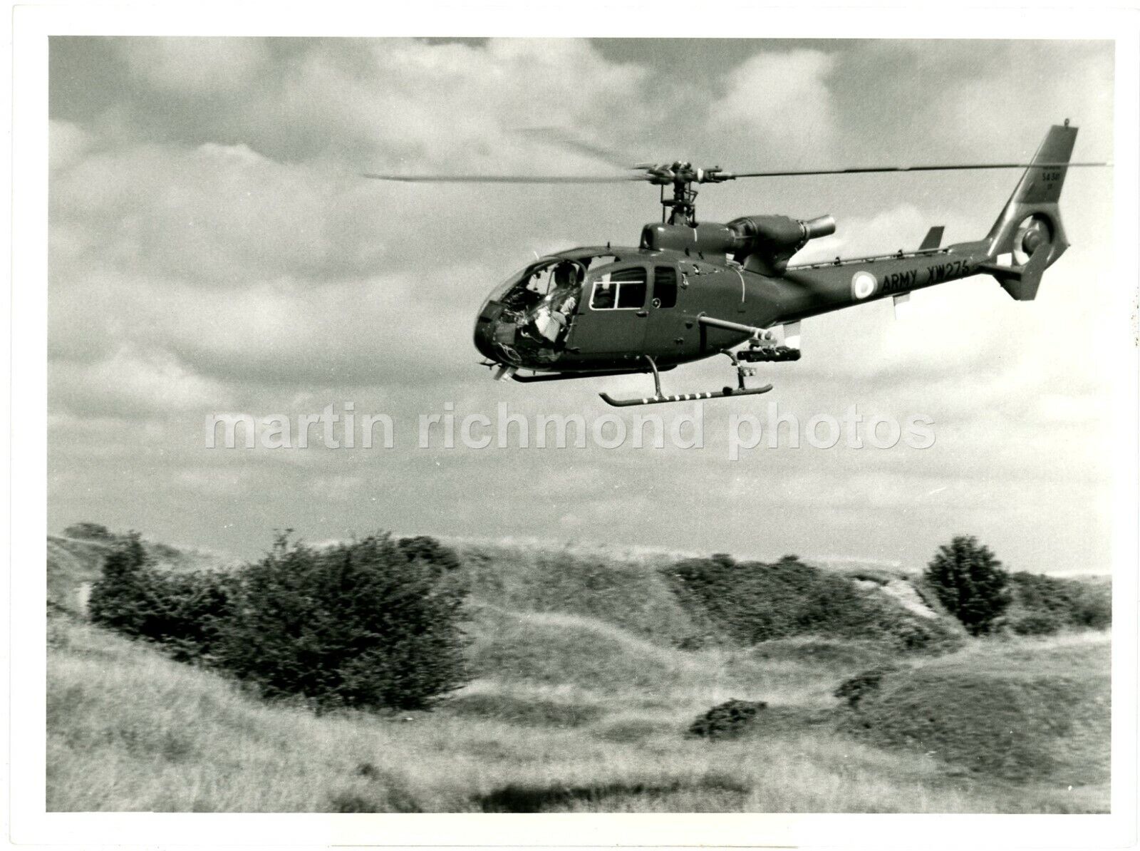 Aerospatiale SA.341 Army Helicopter XW276 Large Original Westland Photo, BZ542