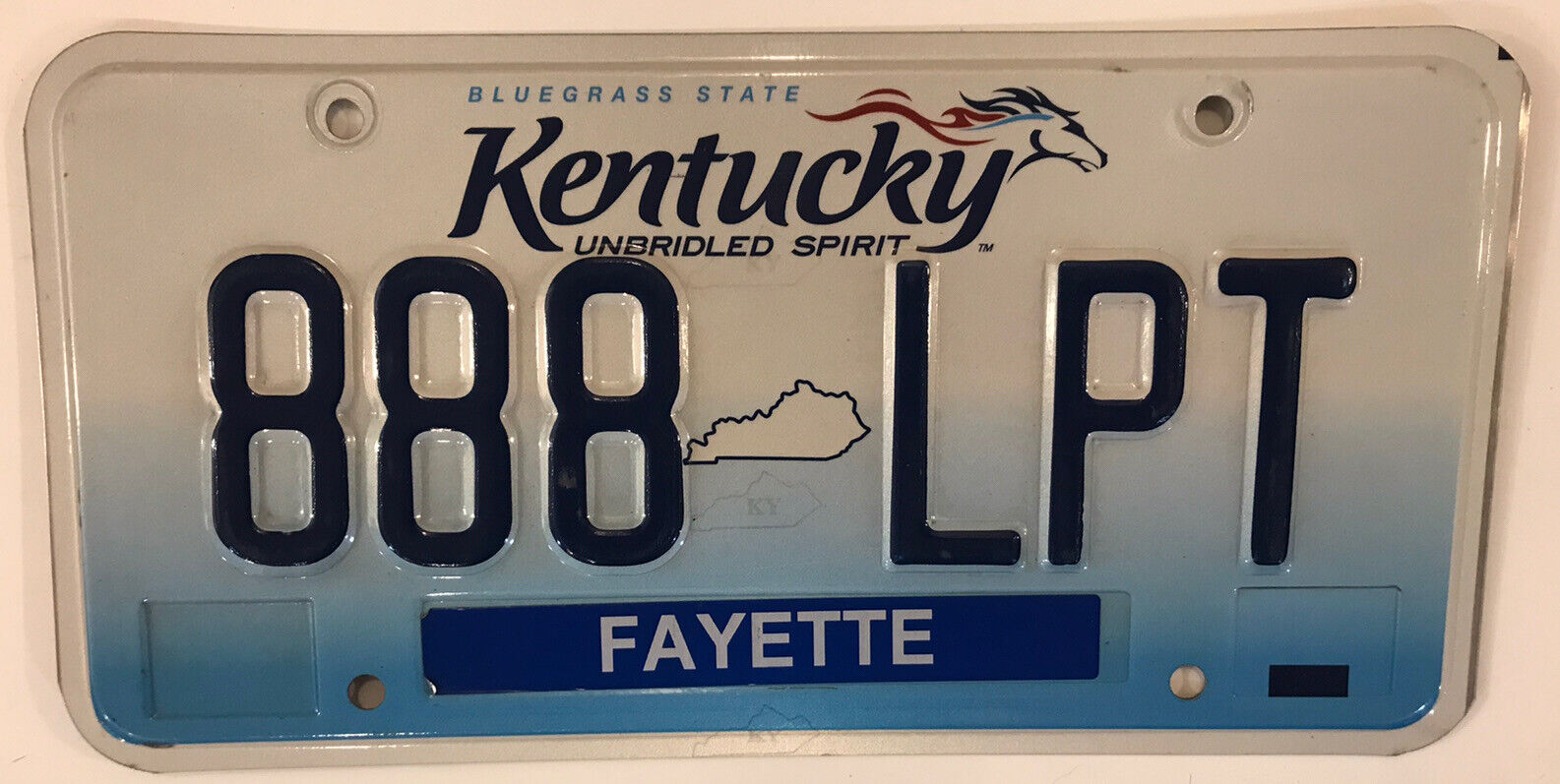 KY TRIPLE Digit 8 888 license plate repeating LPT number Horse Derby Fayette