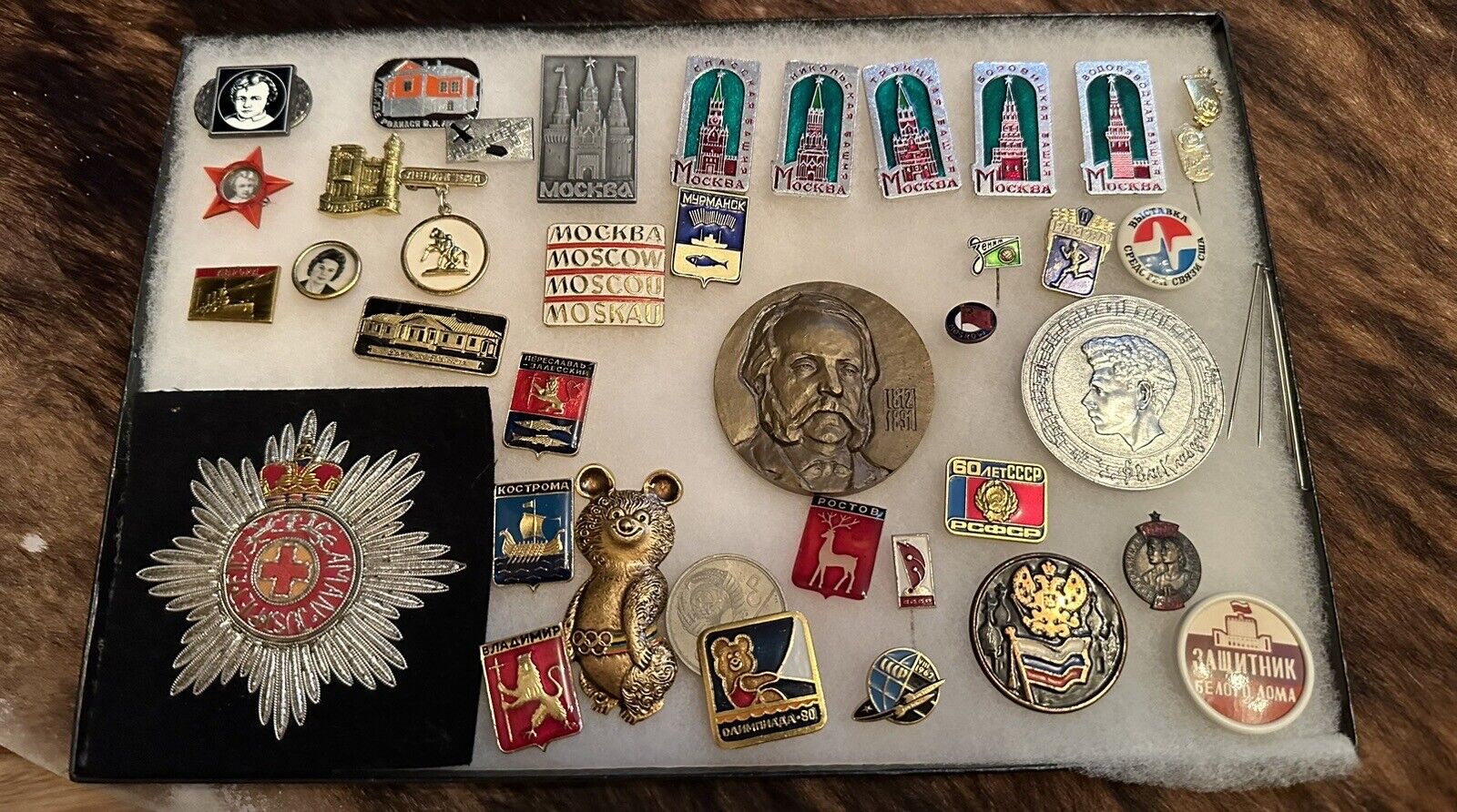 Lot Of Soviet Union Russian Communist Athletics Pins Ivan Goncharov Medals Badge