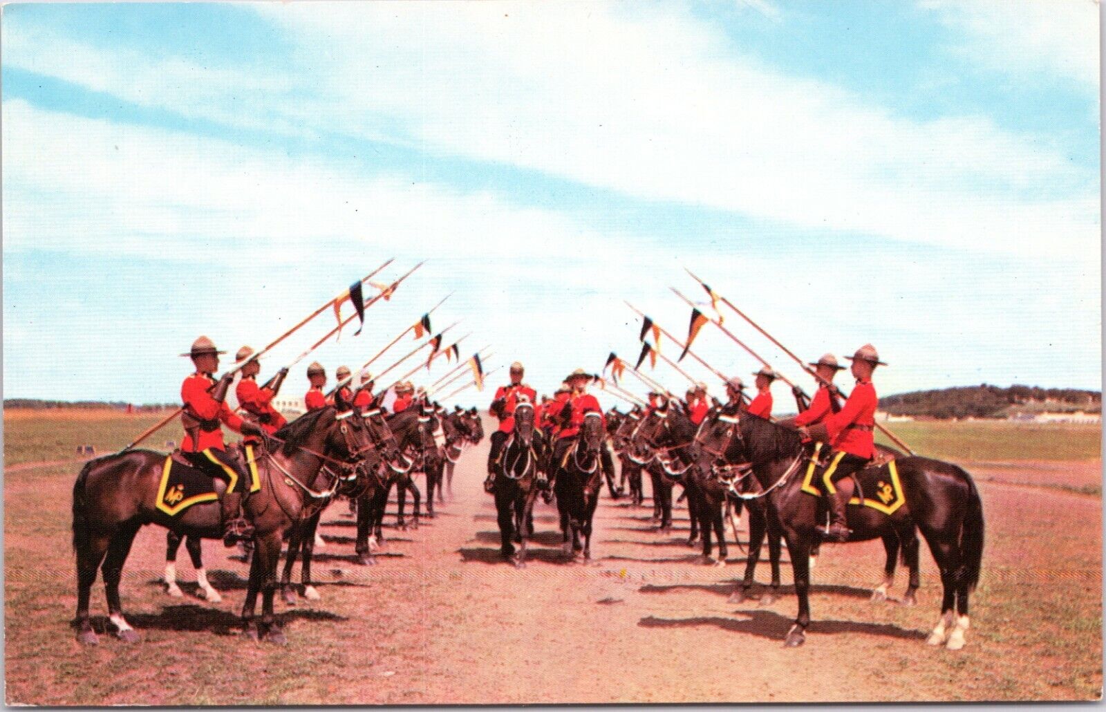 postcard Royal Canadian Mounted Police -Troop Inspection 