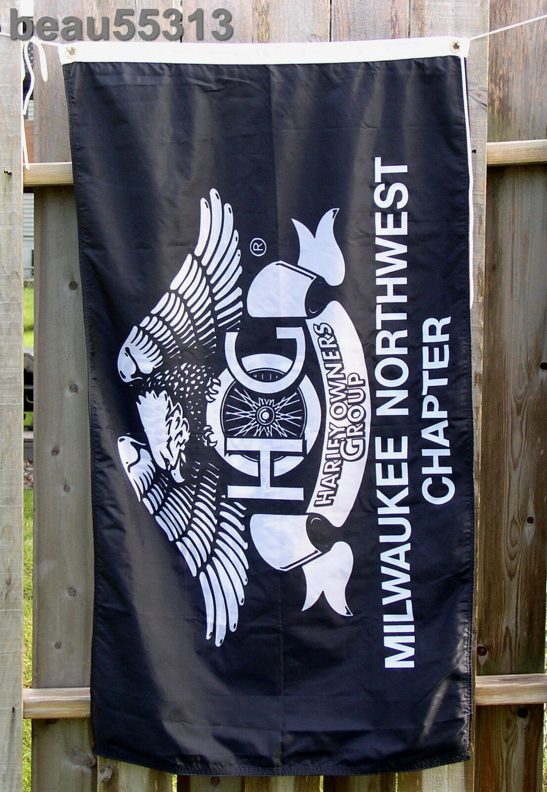 HARLEY DAVIDSON HOG MILWAUKEE NORTHWEST CHAPTER 2000 HOME RUN FLAG BANNER NEW
