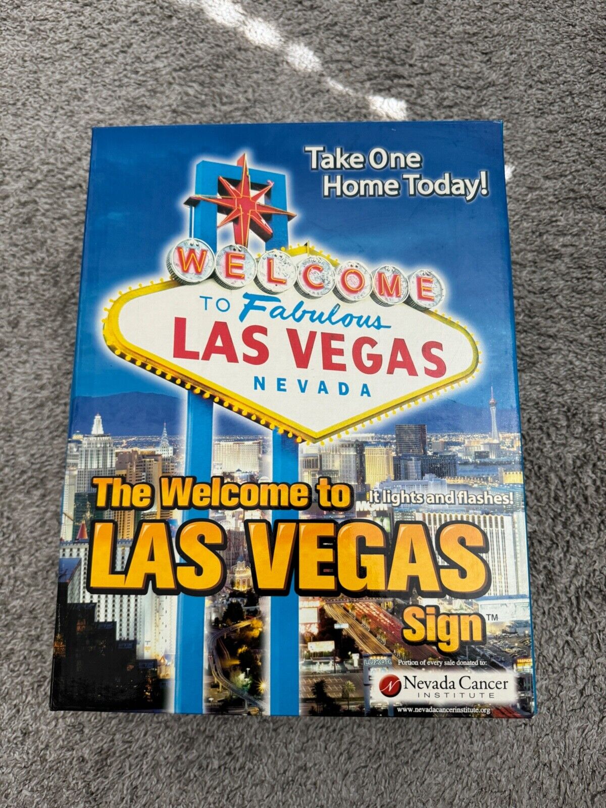 Vintage “Welcome To Fabulous Las Vegas” Light Up Desk Top Sign - 