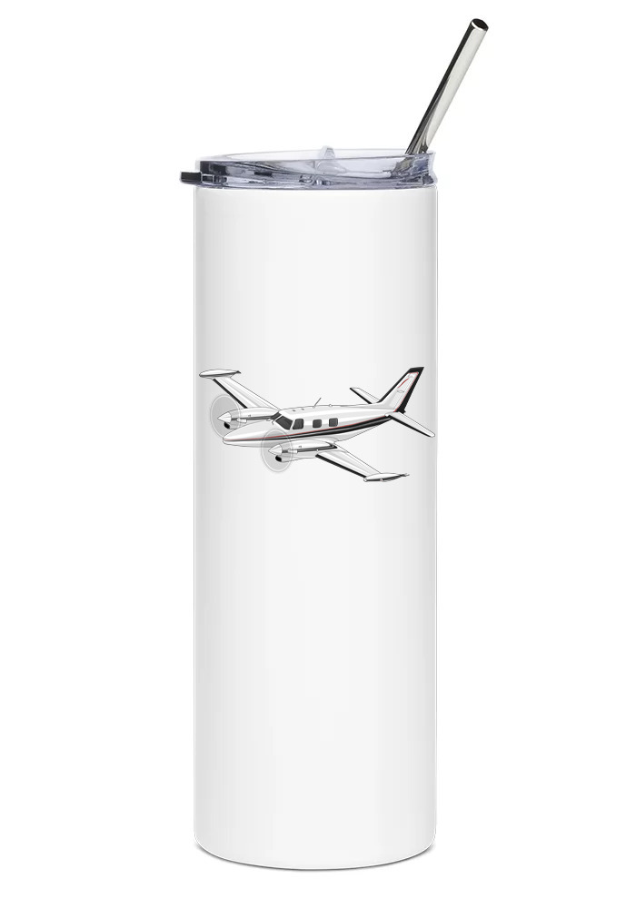 Piper Cheyenne II Stainless Steel Water Tumbler with straw - 20oz.