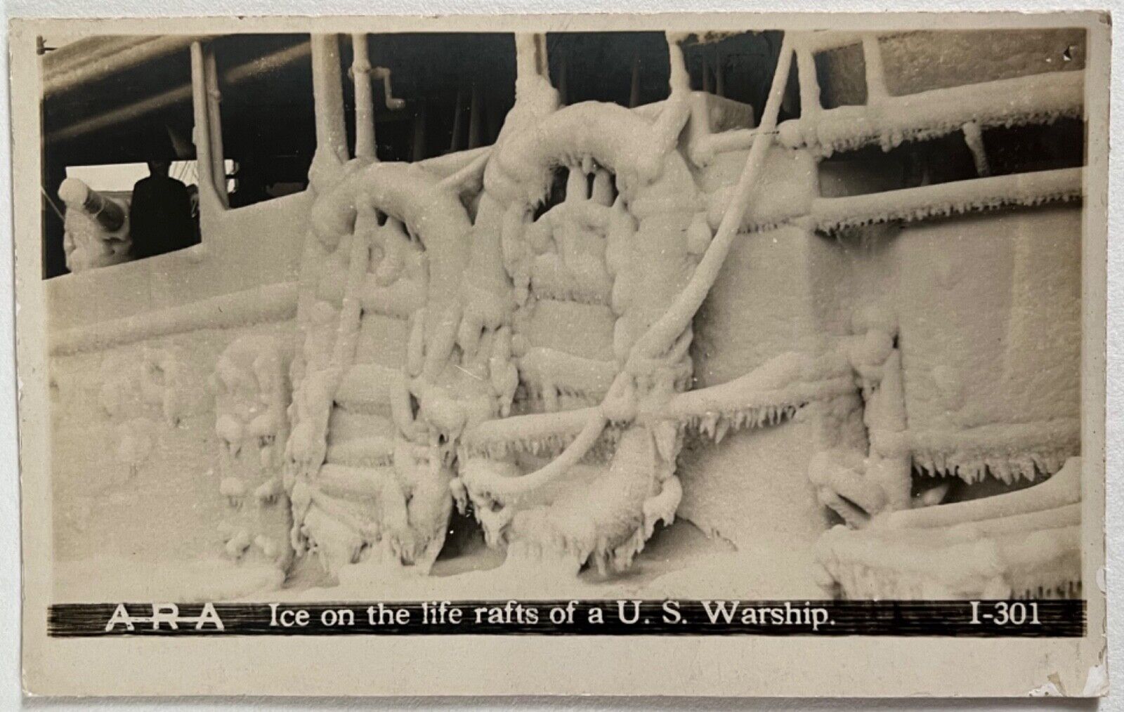 Military US Warship Life Rafts Vintage RPPC Real Photo ARA Ship Postcard c1920