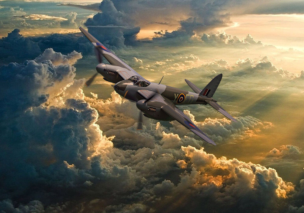 De-Havilland Mosquito EG-Y dramatic  canvas print various sizes free delivery 