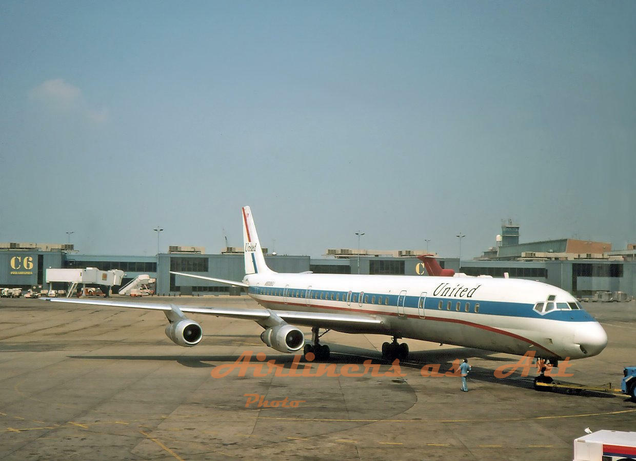 United Airlines Douglas DC-8-61 N8086U at the Gate at PHL 8\
