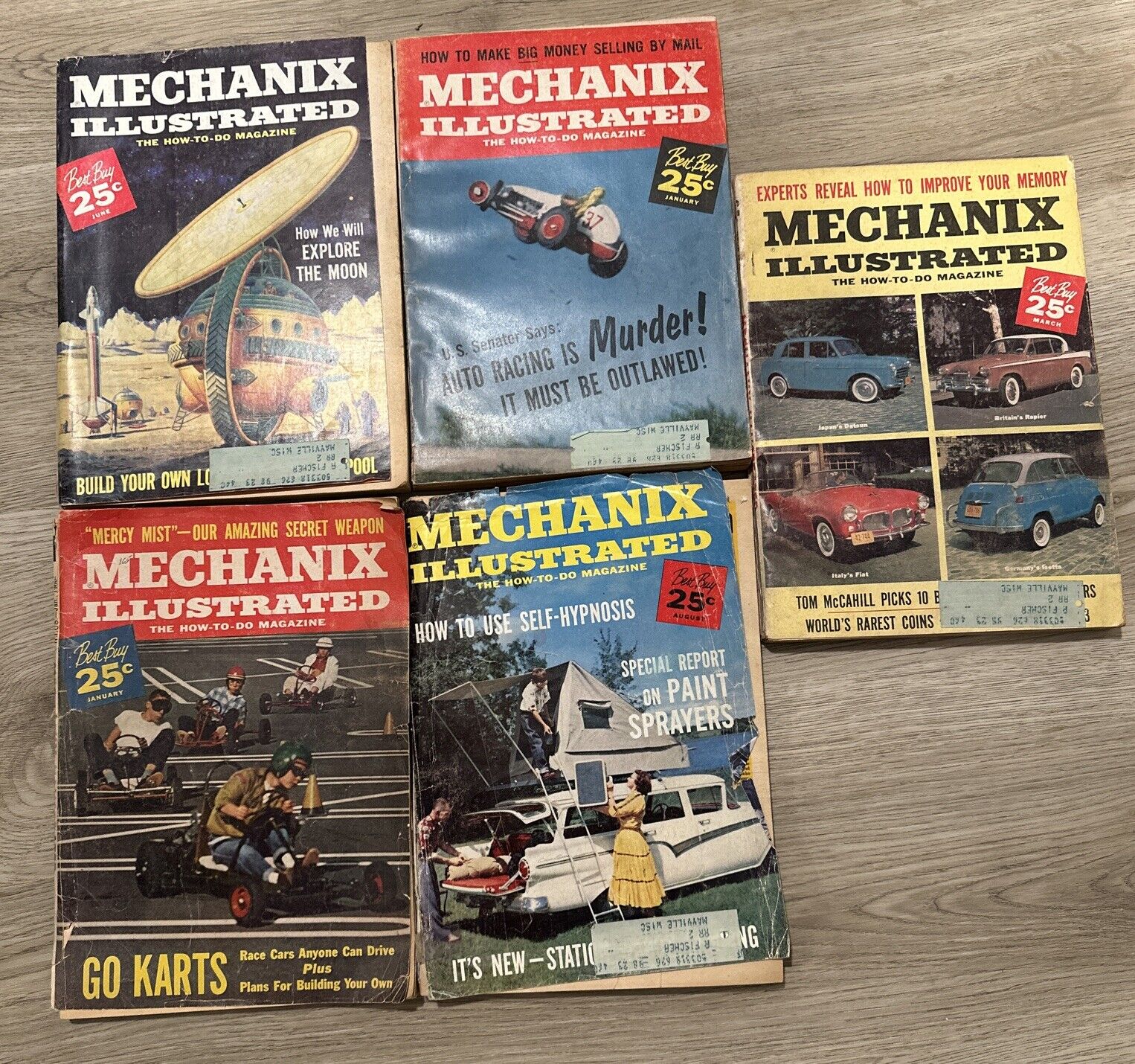1960s Mechanix Illustrated, Mustang Magazines, Custom Craft, Rodding & Restyling