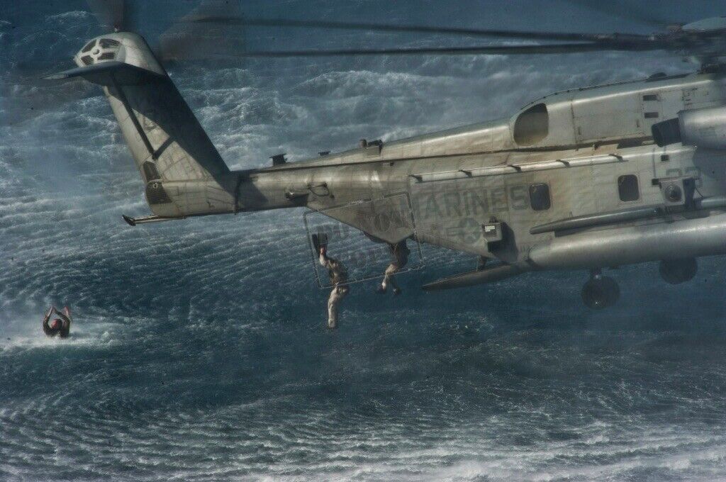 US Marine Corps USMC CH-53E Super Stallion helicopter insertion exercises A1-2 