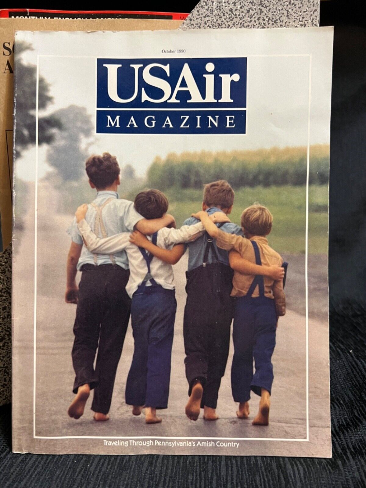 Vtg 1990 USAIR US AIR Inflight Magazine Traveling Pennsylvania Amish Country