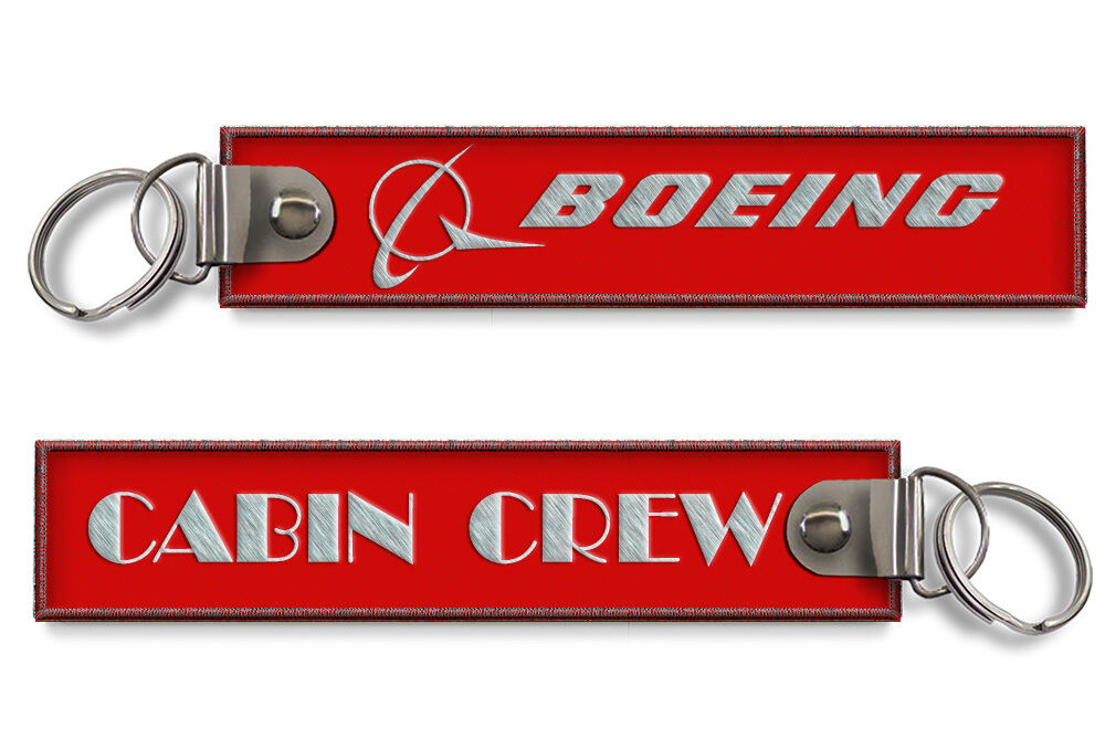 Boeing-Cabin Crew BagTag (BUCKLE)-RED X2
