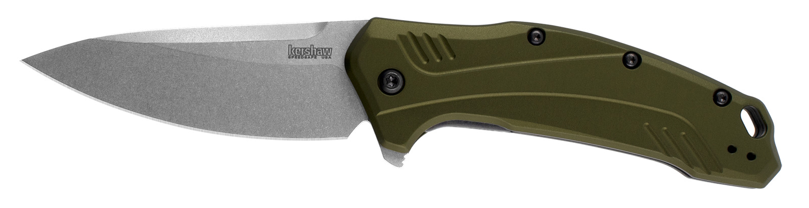 Kershaw Knives Link Liner Lock Olive Green Anodized Aluminum 20CV Steel 1776OLSW