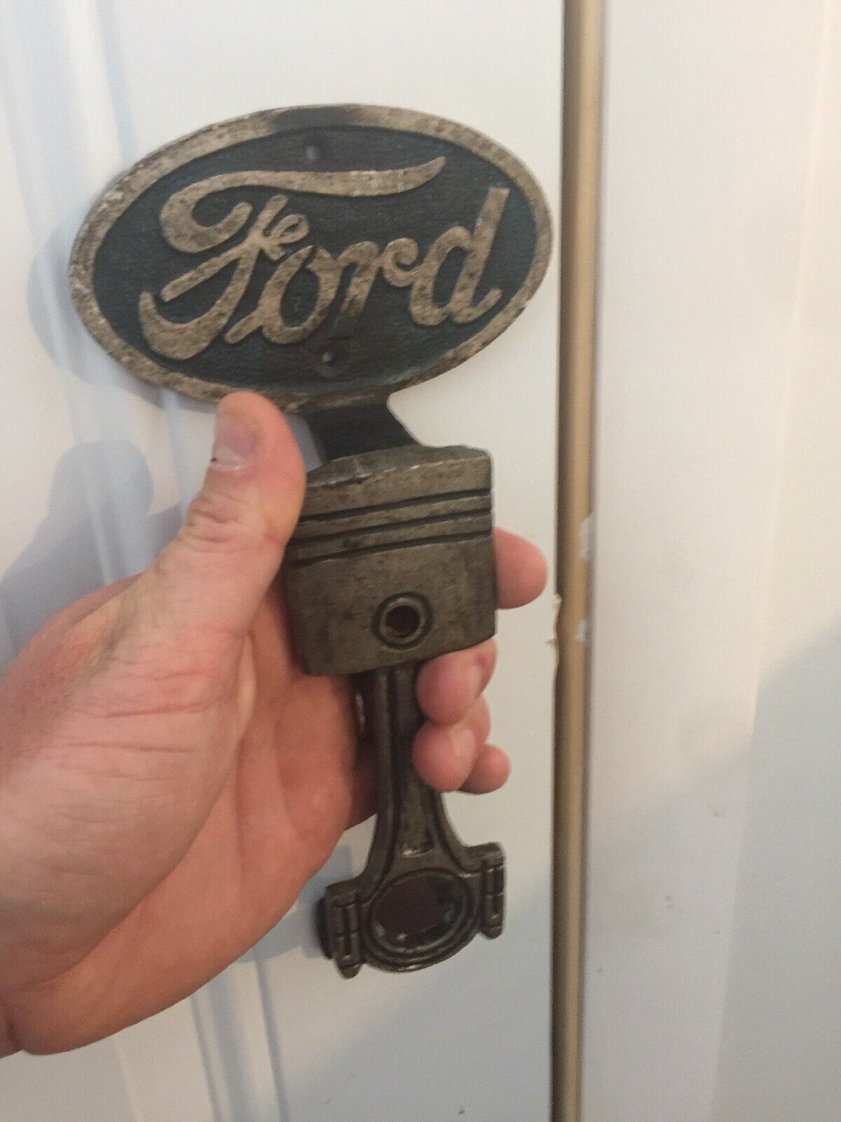 Ford Mustang Door Handle Patina HOTROD Cast Iron Collector Auto Car Truck F150