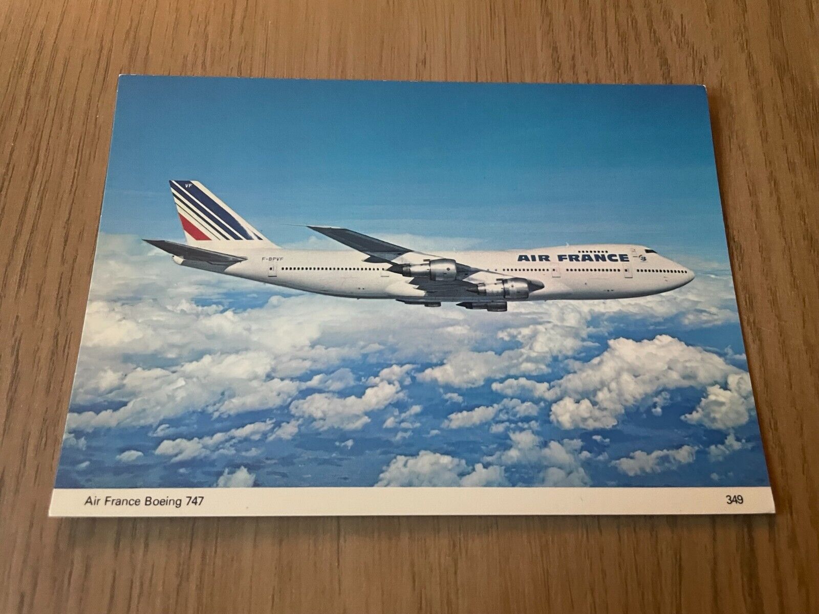 Air France Boeing 747-100 aircraft postcard