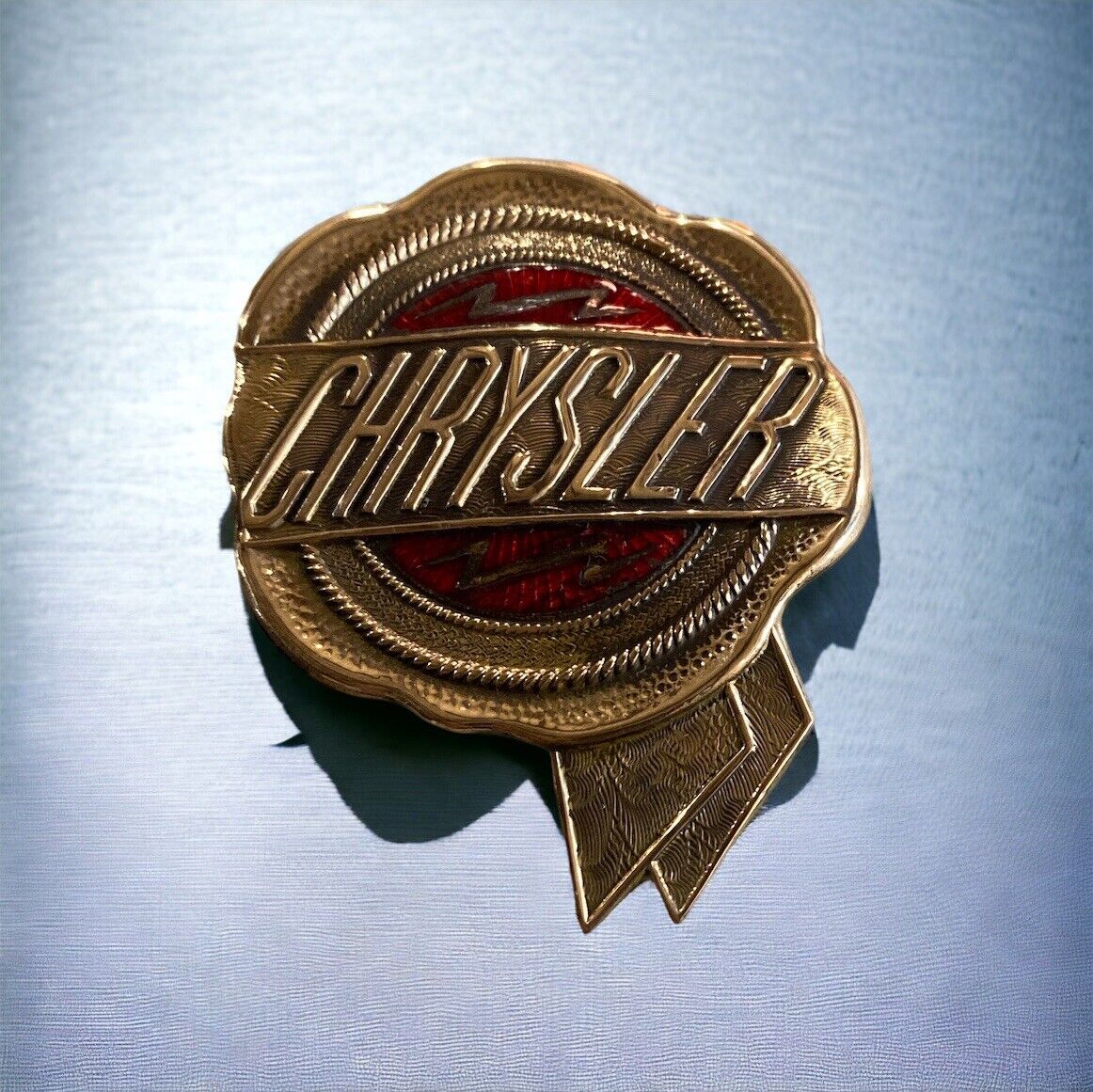 1926 1927 Chrysler Radiator Grille Badge Emblem  Cloisonne  In Center Section