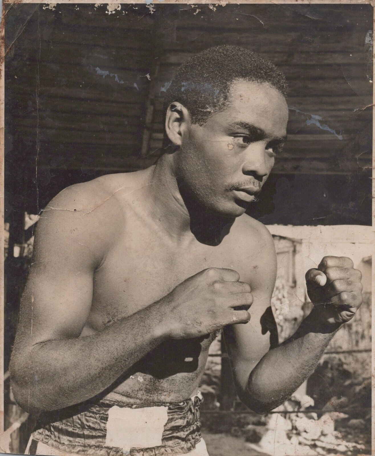 CUBA CUBAN BOXER FIGHTER BEEFCAKE PORTRAIT 1940s ORIG Photo C36