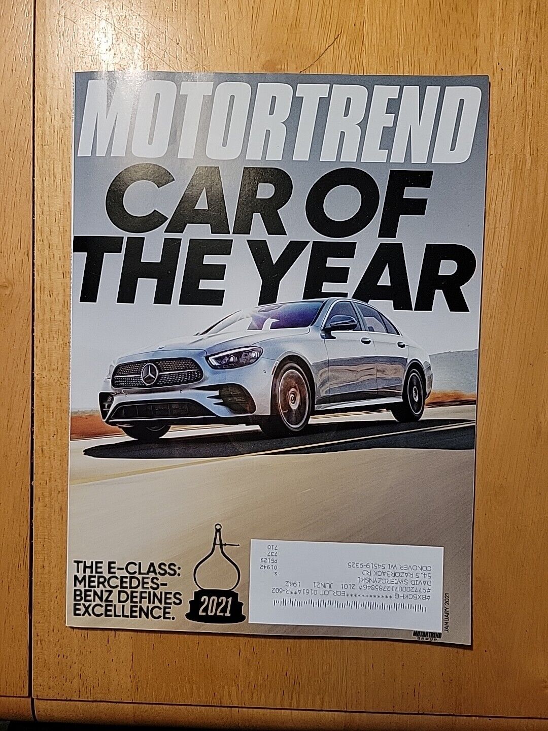 Motor Trend Magazine 2021 Car Of The Year Mercedes-Benz E-Class
