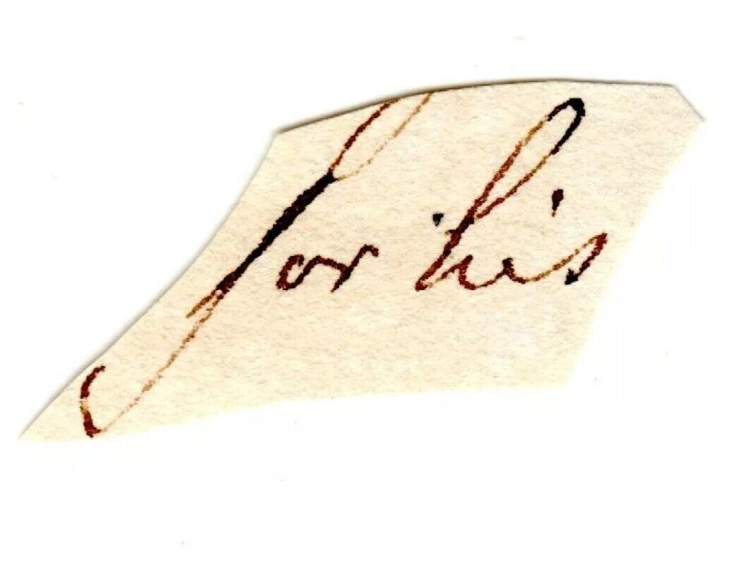 KING GEORGE III - Orig. Autograph Clip - Enemy of Washington, Jefferson, Adams
