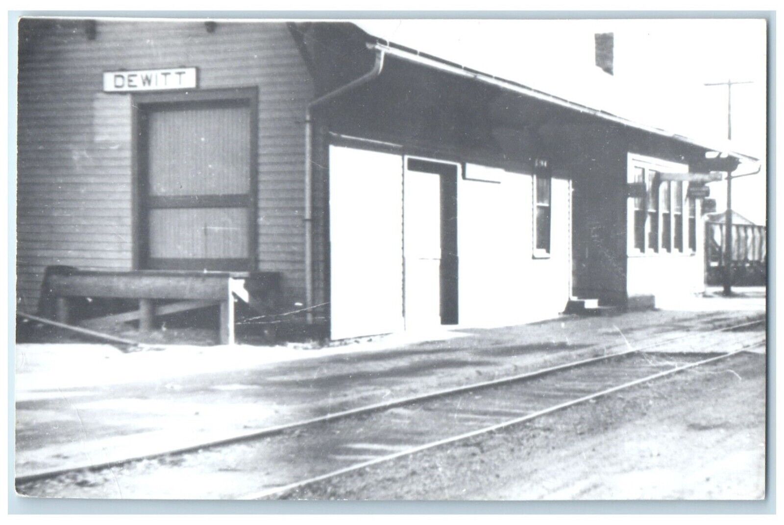 c1960\'s Dewitt Iowa IA Railroad Vintage Train Depot Station RPPC Photo Postcard