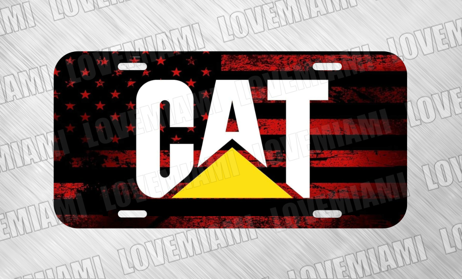 For Caterpillar Equipment Cat Construction License Plate Auto Car Tag 