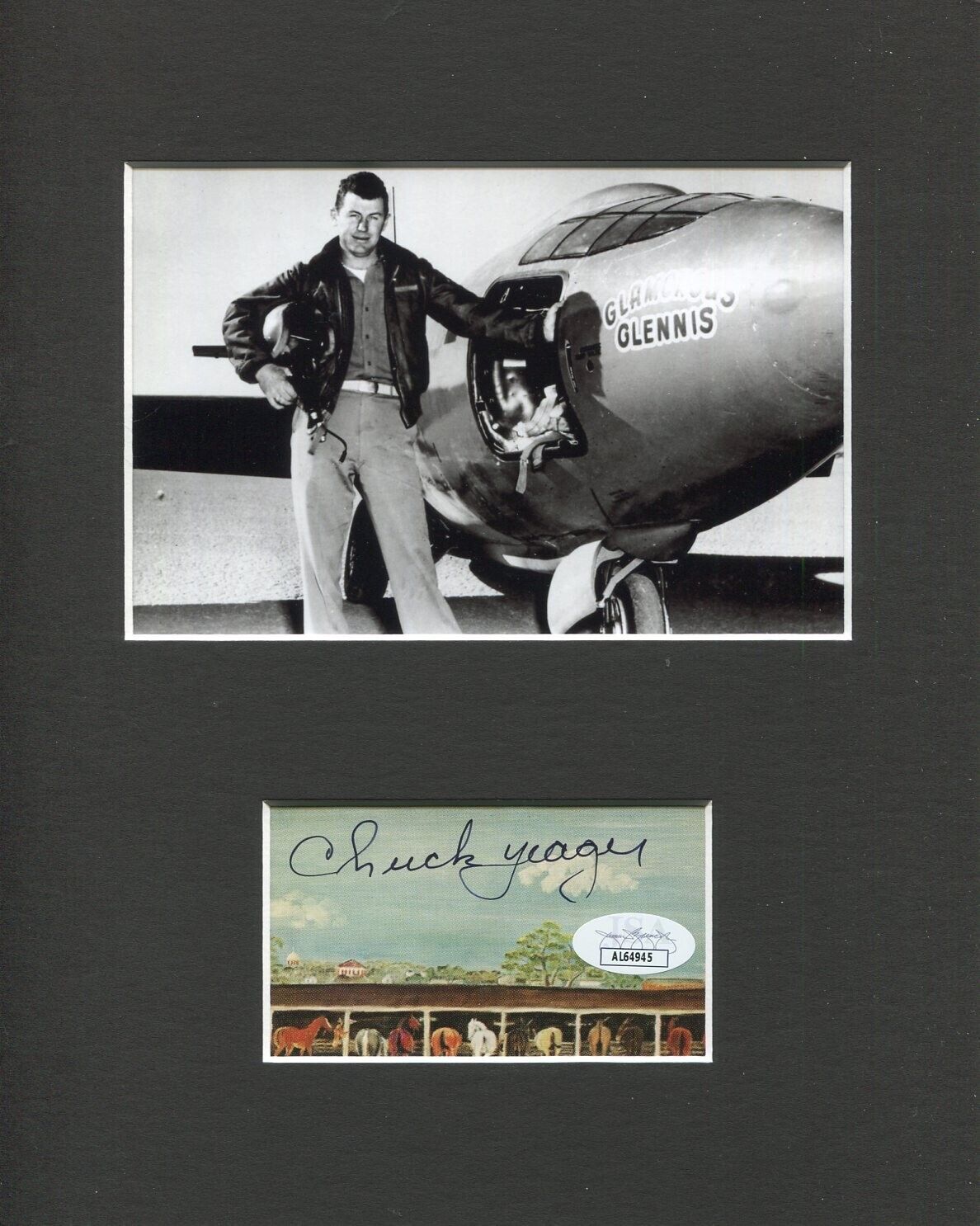 Chuck Yeager WWII War Ace Test Pilot Sound Signed Autograph Photo Display JSA