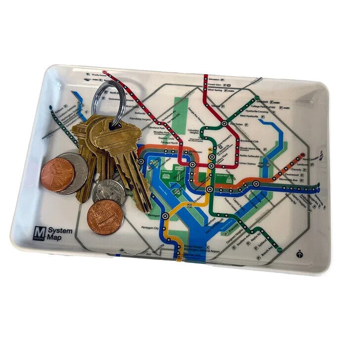 Washington DC (WMATA) Metro DC Metrorail System Map Valet Tray