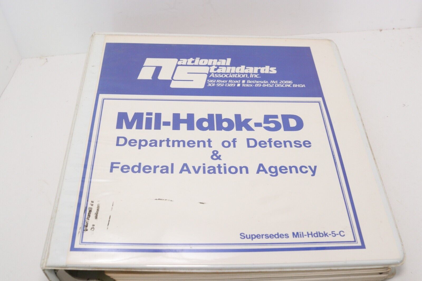 National Standards MIL Handlbook-5D FAA DOD Vintage Aerospace Materials Vehicles