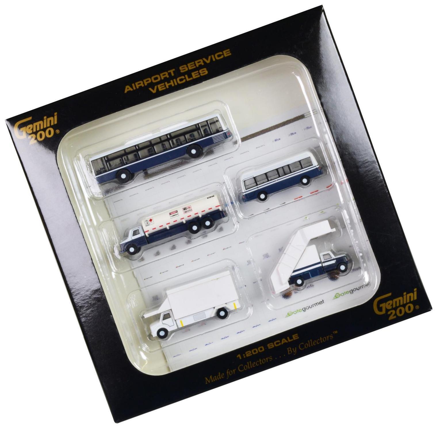 Airport Service Vehicles Set Of 5 Pieces Gemini 200 Series Diecast Models By