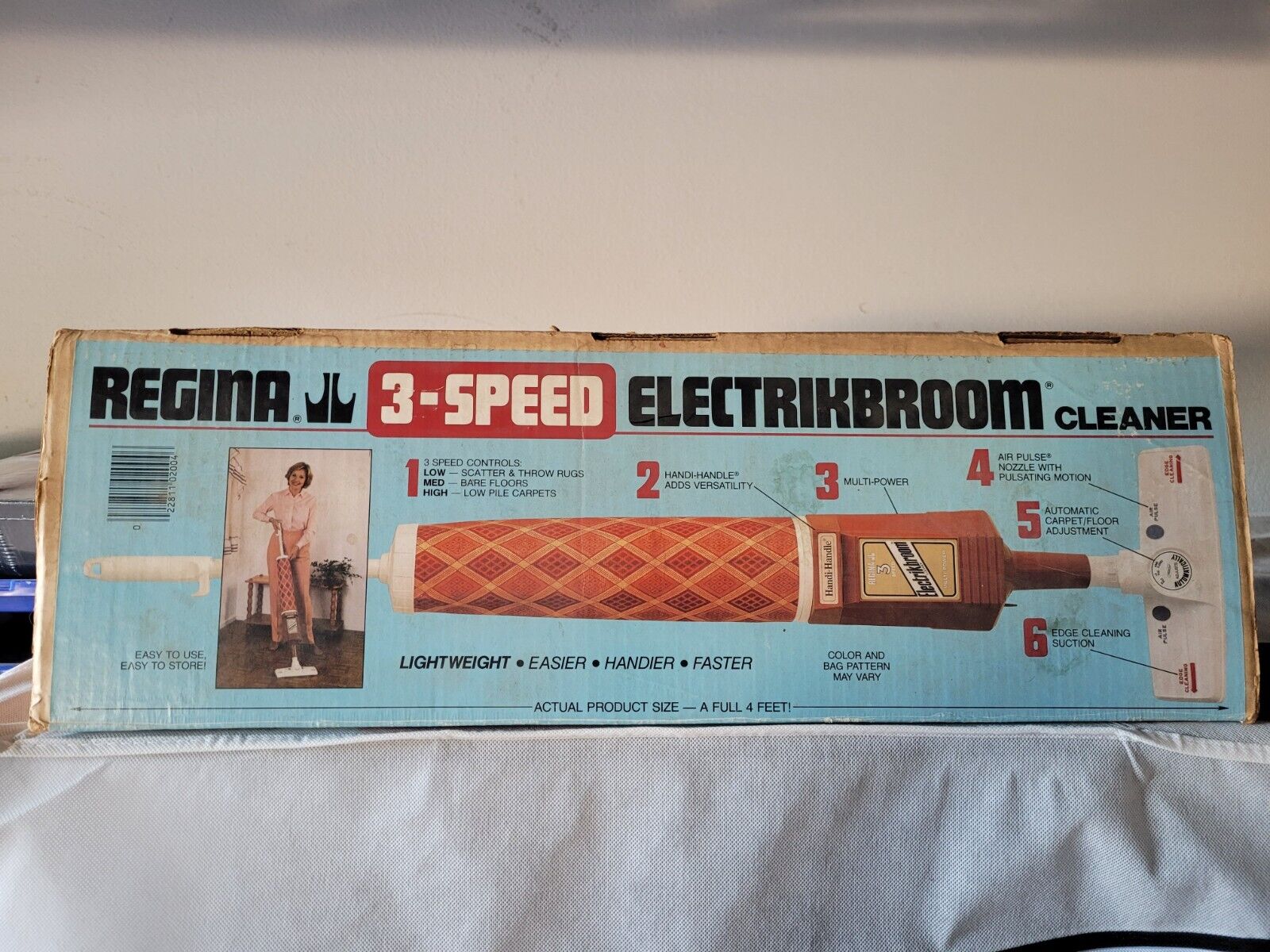Vintage Regina 3 Speed Electrikbroom Cleaner Upright Edge Cleaning With Box Docs