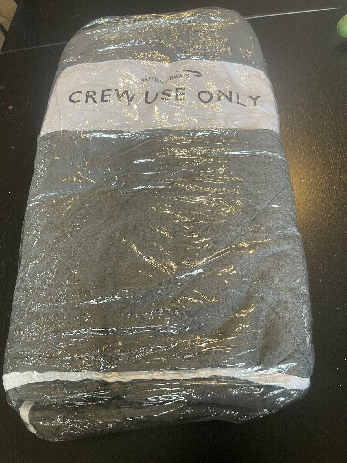 British Airways Blanket Crew Use 1st Class Double Layer Sleeping Bag 72” X 34”