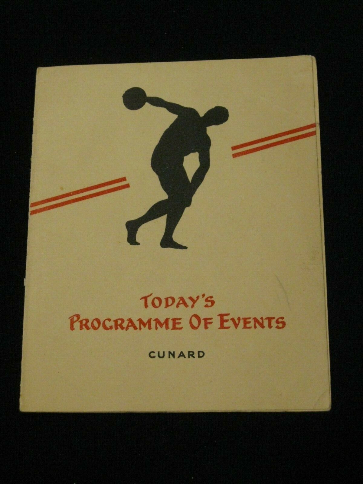 Vintage  Cunard R.M.S. Carmania Programme of Events July 29, 1931