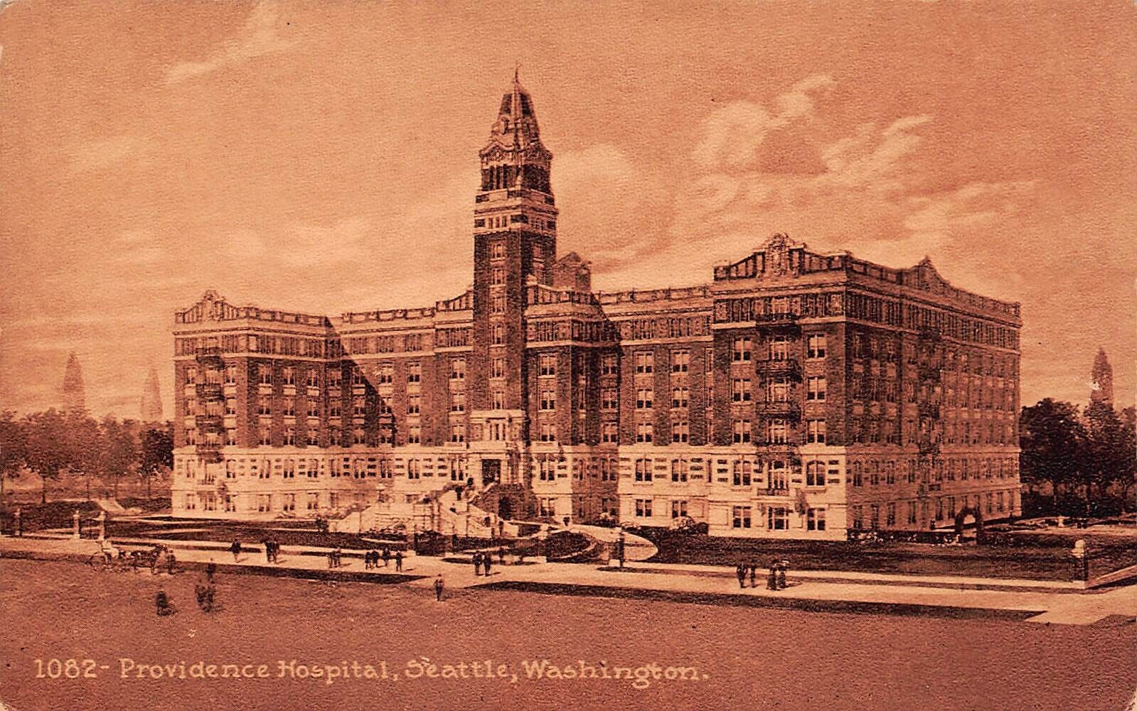 Seattle WA Washington Sisters of Providence Hospital Building Vtg Postcard B24