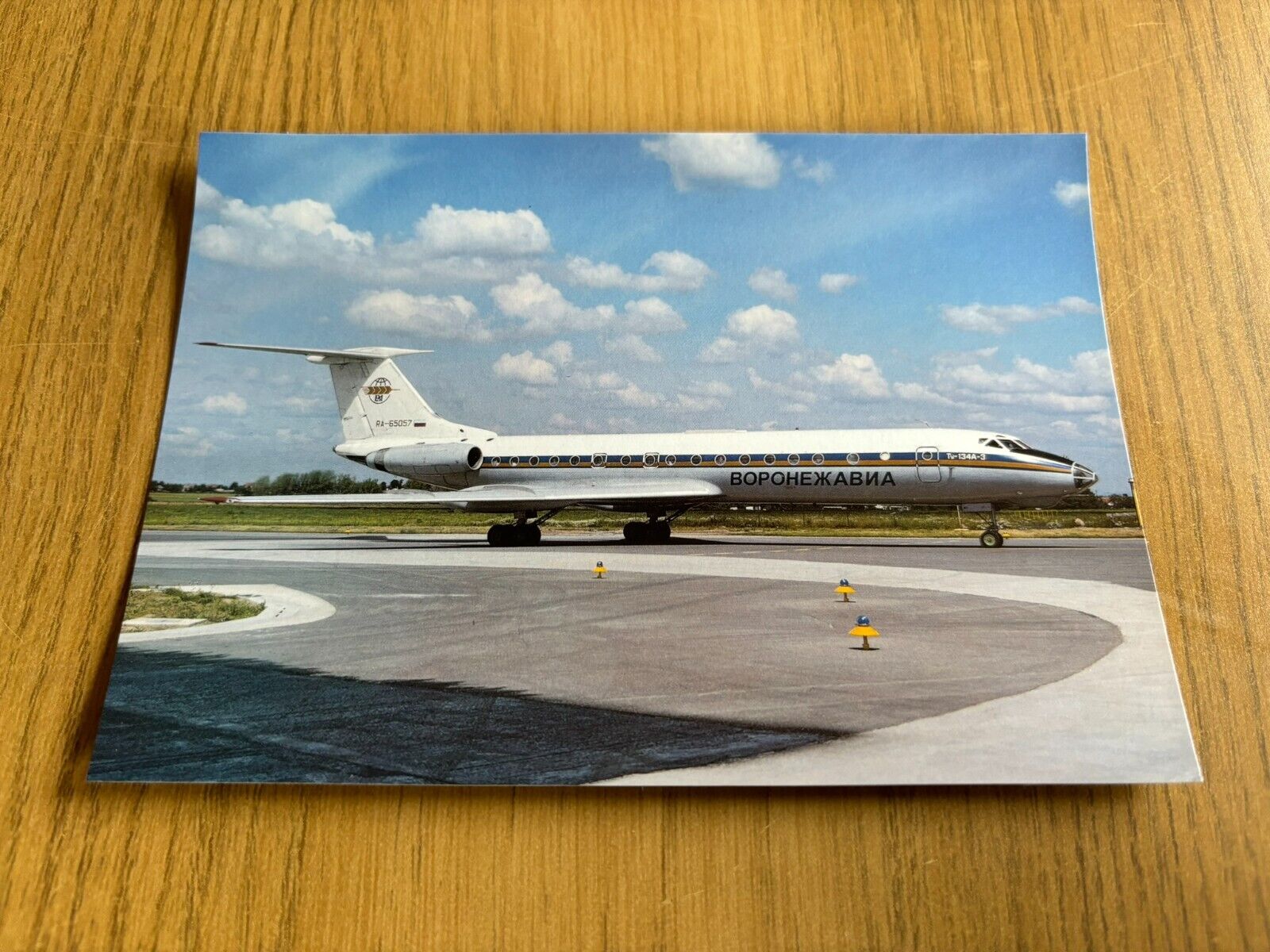 Voronezhavia Tupolev TU-134 aircraft postcard