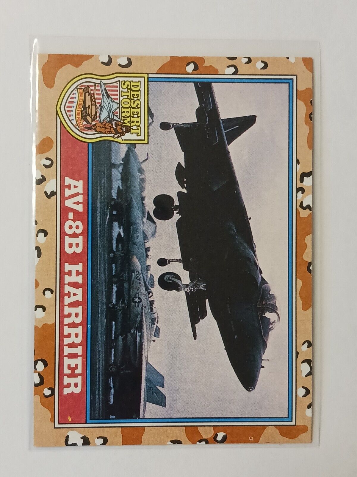 AV-8B HARRIER - 1991 TOPPS DESERT STORM 2nd SERIES CARD #136