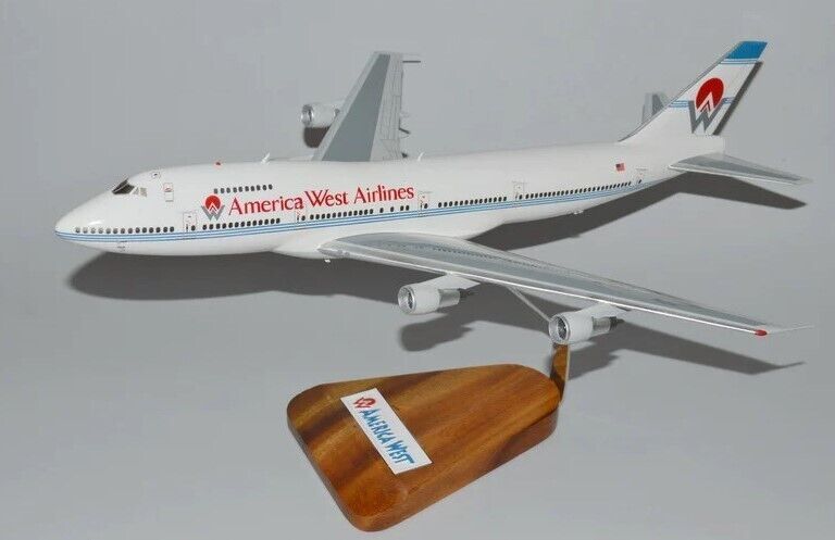 America West Airlines Boeing 747-200 Desk Top Display Model 1/144 SC Airplane