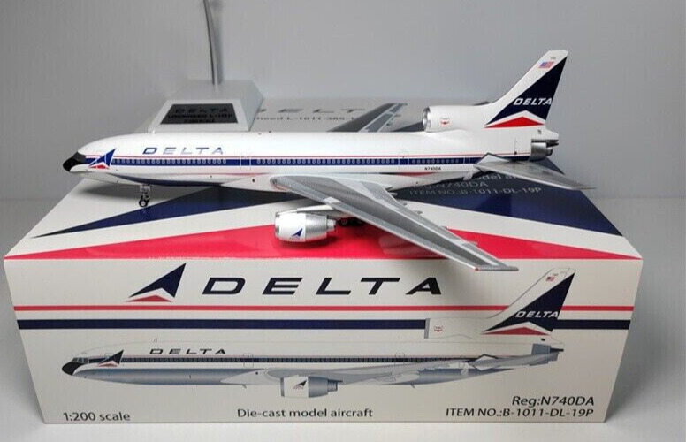 Retired NIB B-Models Delta Airlines Lockheed L-1011 TriStar N740DA 1:200