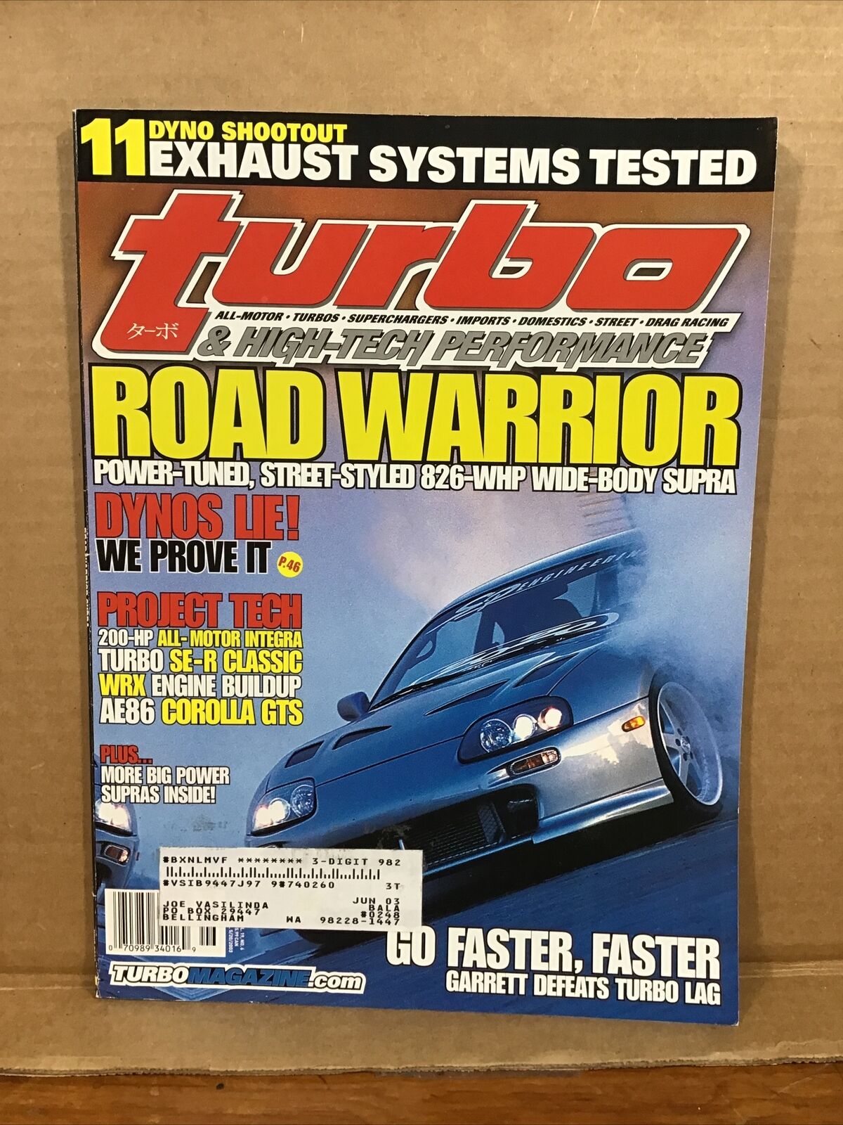 Turbo Magazine - June 2003 - Supra, WRX, AE86, Integra