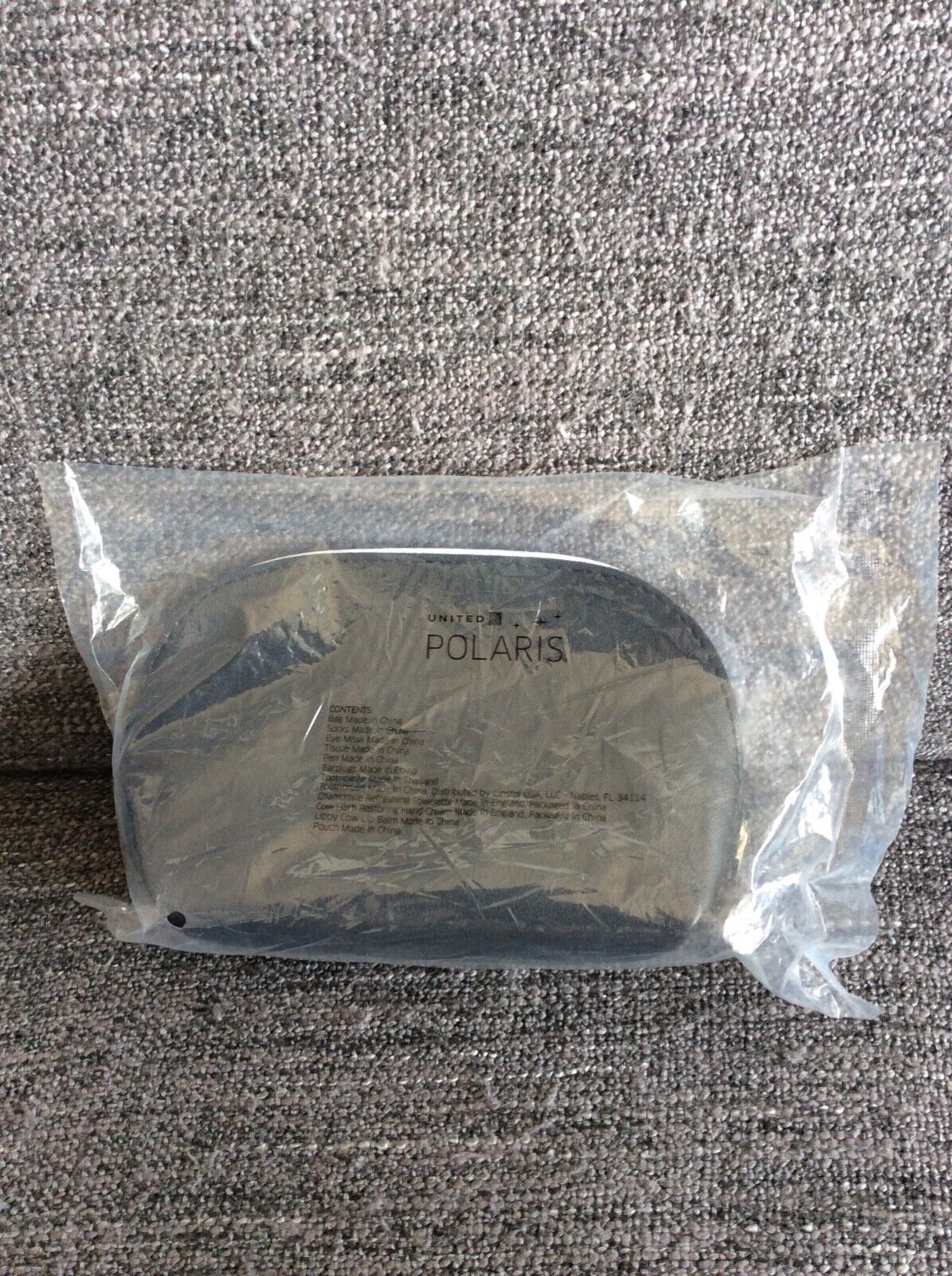 Sealed United Airlines Polaris Business First Class Toiletry Amenity Kit Bag 