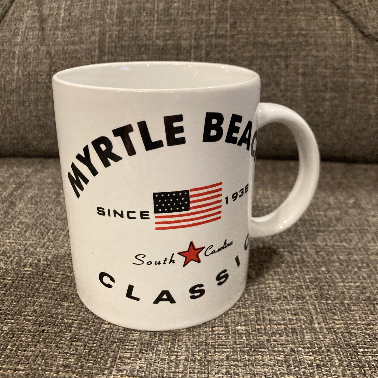 Myrtle Beach South Carolina Boat Classic  Since 1938 US Flag Coffee Mug