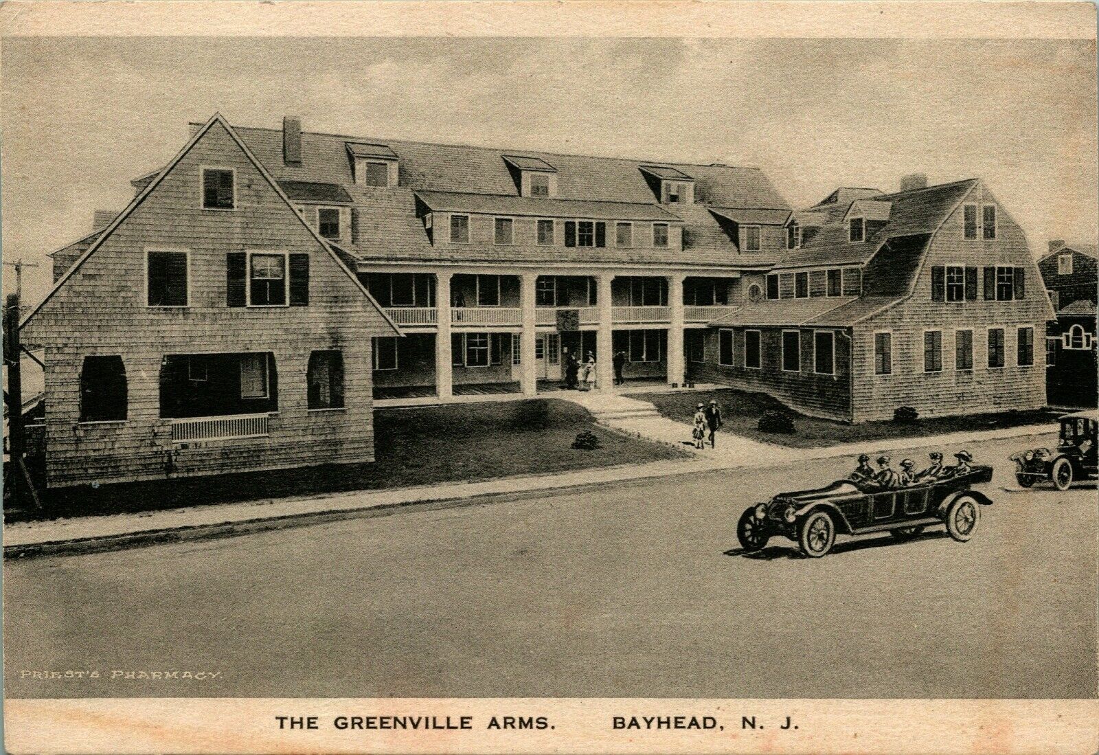 The Greenville Arms Hotel Bayhead New Jersey NJ UNP 1920s Albertype Postcard C13