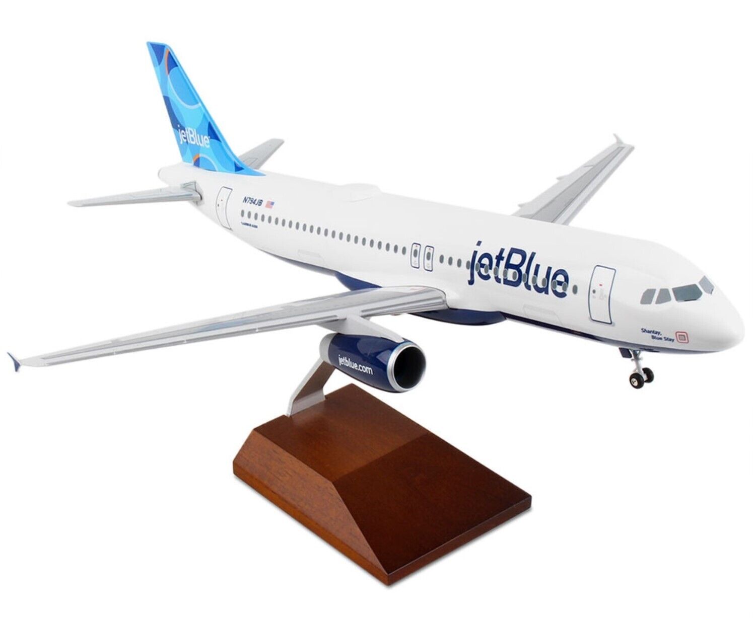 Skymarks Jetblue Airways Airbus A320-200 Spotlight Desk Top 1/100 Model Airplane