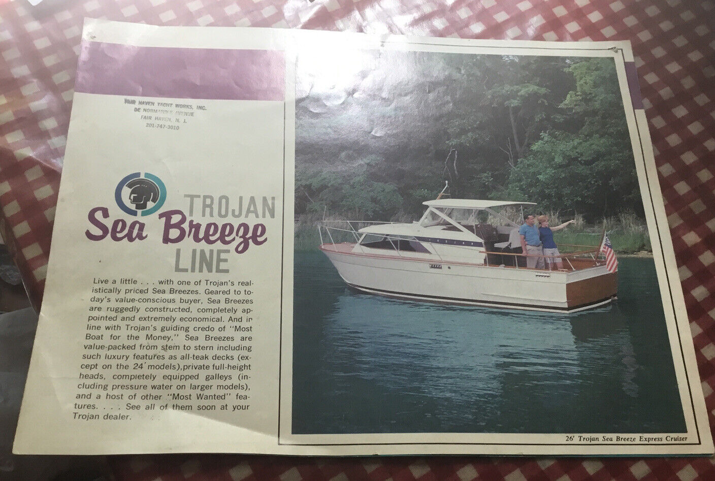 Trojan Sea Breeze Boat Brochure Catalog 26 Foot Express Cruiser