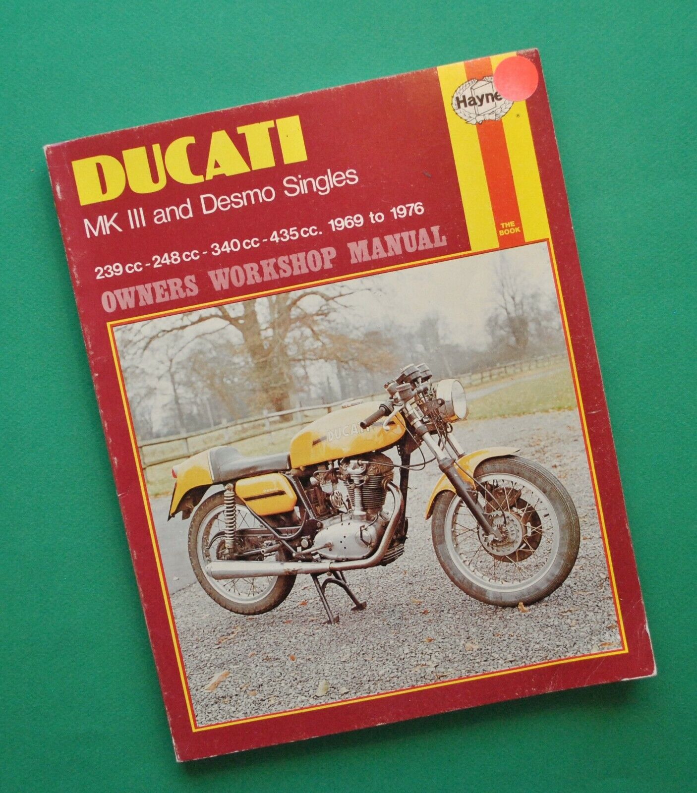 1969-76 Ducati Motorcycle Service Manual Book Mk III Desmo Singles 250 350 450cc