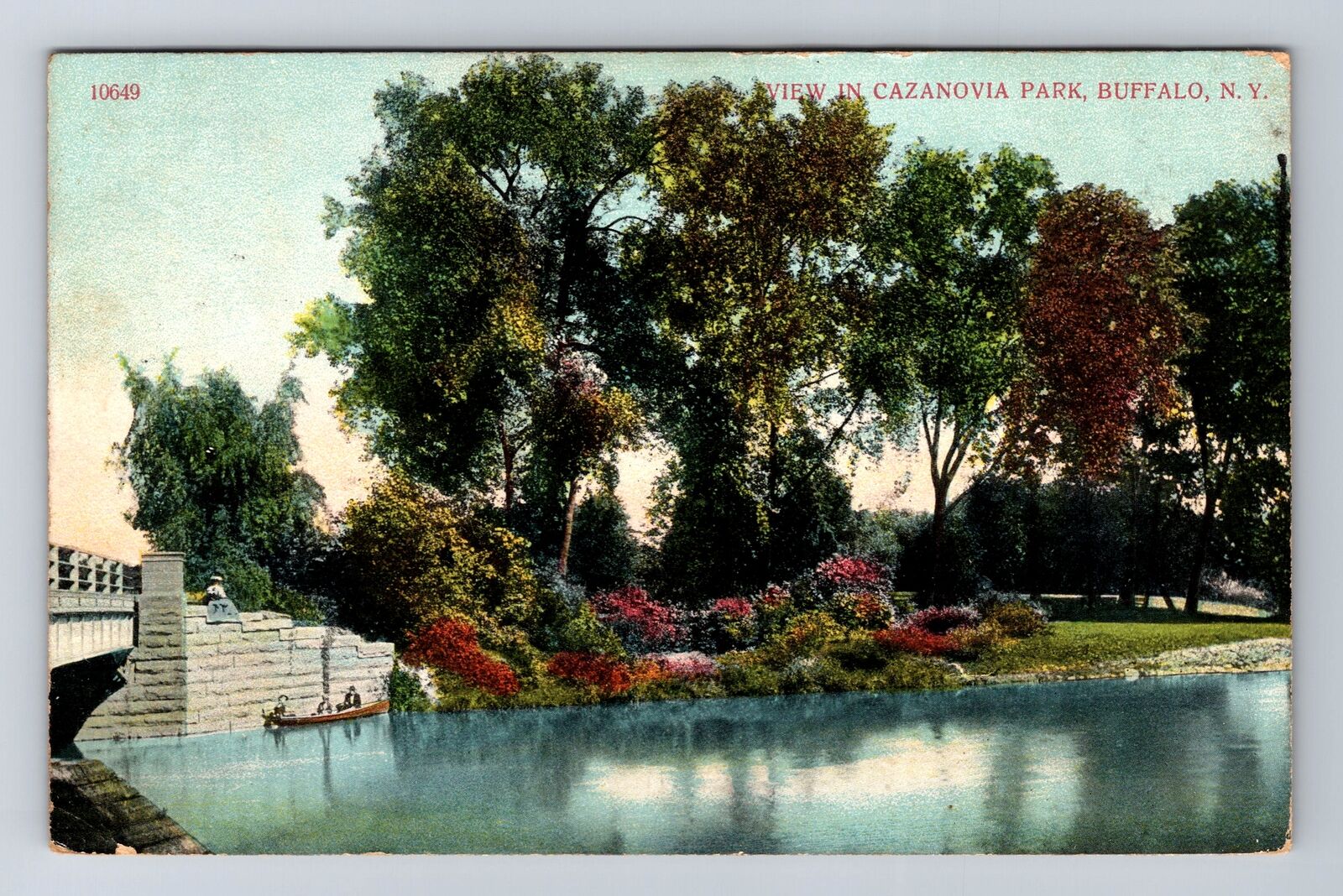 Buffalo NY-New York, View In Cazanovia Park, Antique, Vintage c1910 Postcard