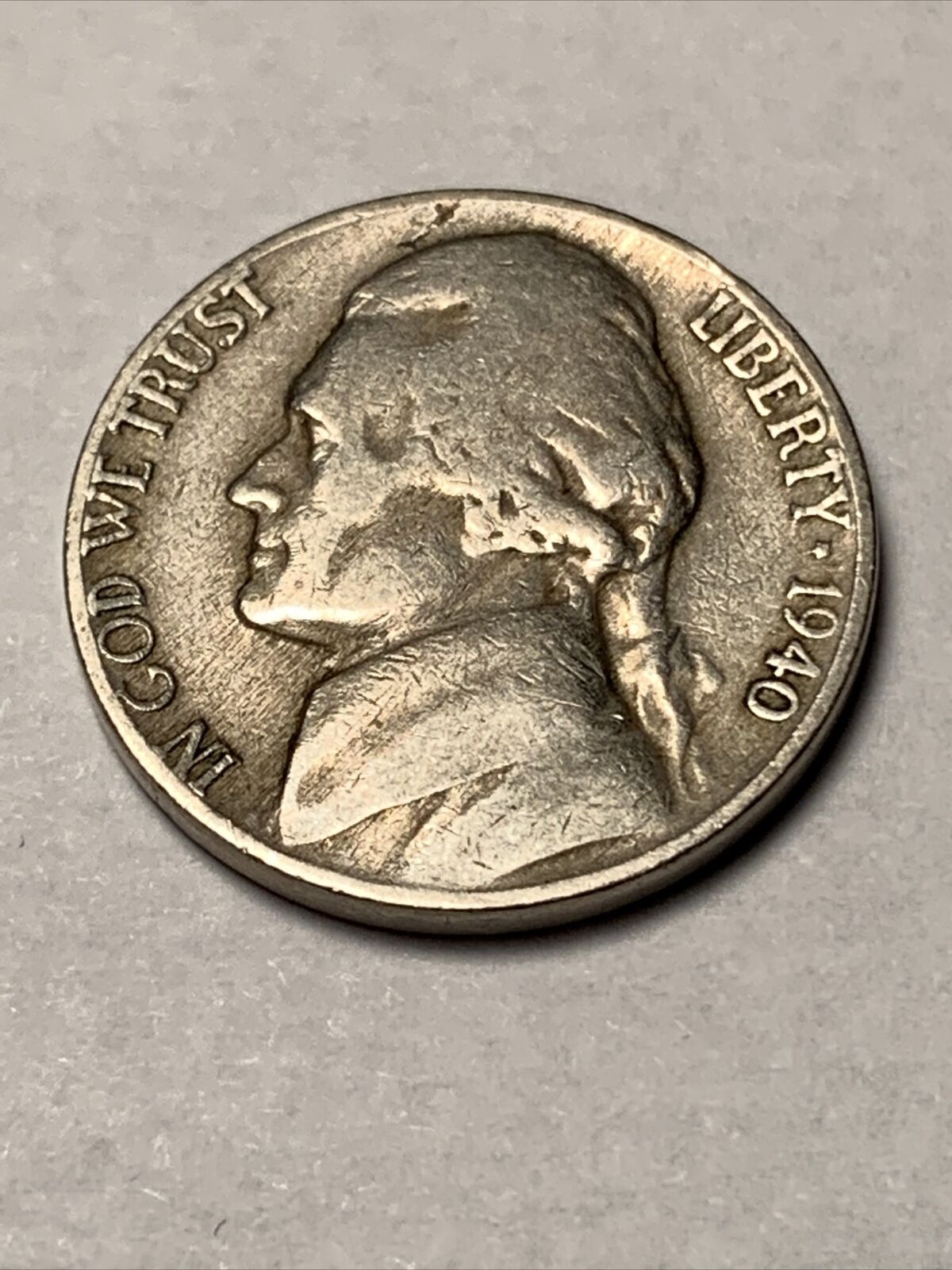 1940 Jefferson Nickel No Mint Mark Very Nice