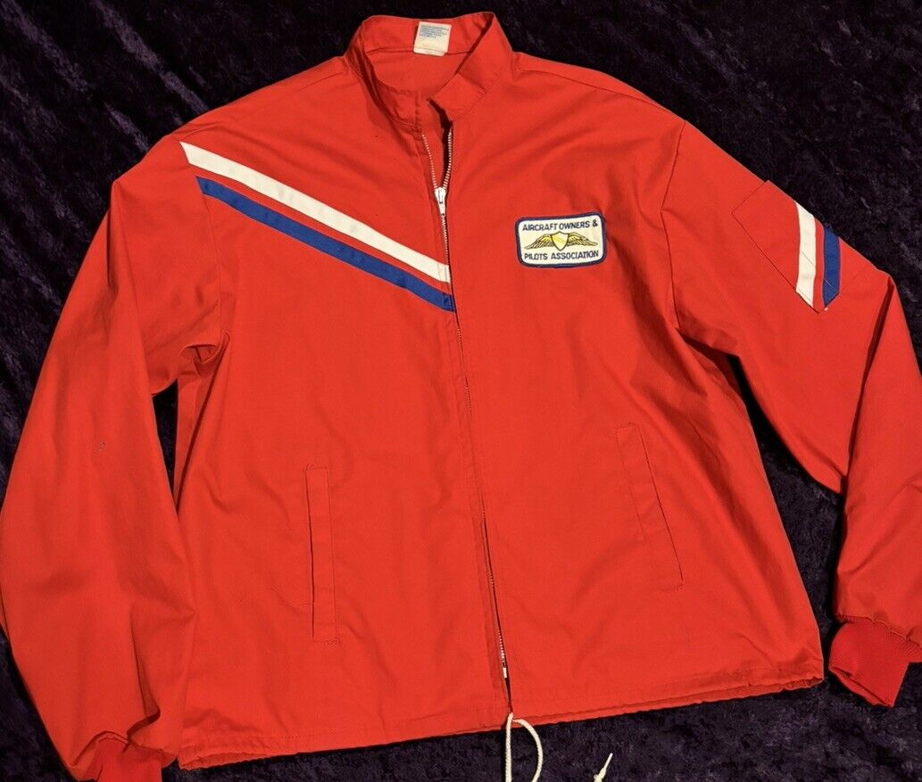 VTG Aircraft Owners & Pilots Association Jacket Red Blue White Accent