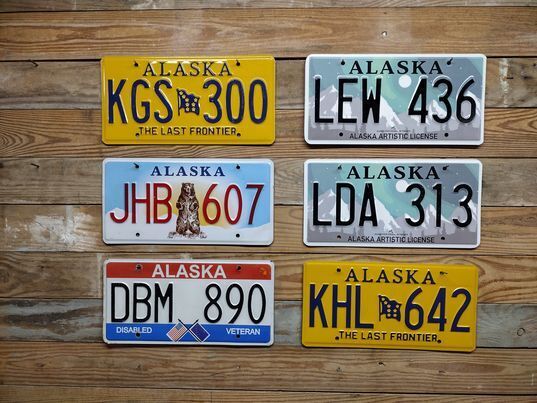 2018 expired Alaska Lot of 6 license plates KGS 300