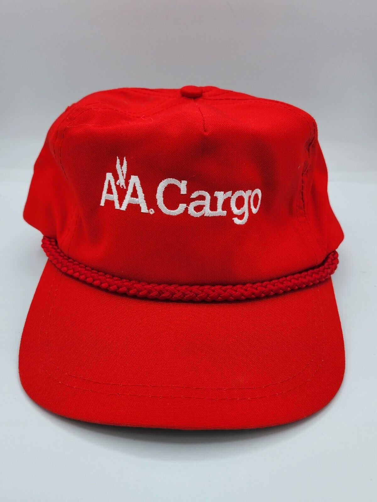 Vintage American Airlines AA Cargo Red Kati Rope Adjustable Hat
