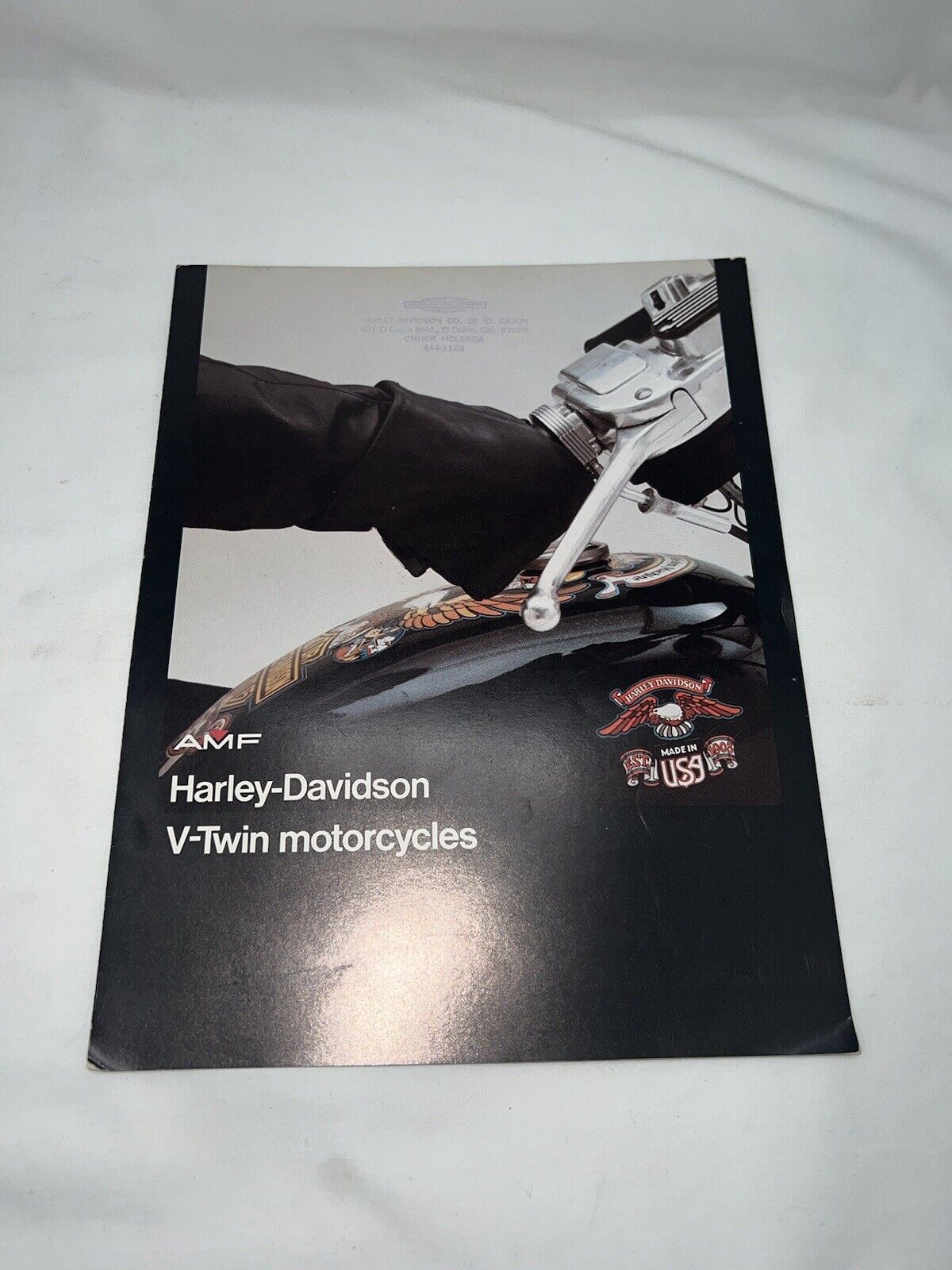 Vintage 1976 Harley Davidson V-Twin Motorcycles Foldout Sales Brochure Sportster